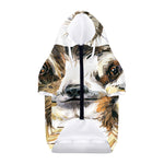 Watercolor Sloth Print Dog Zip Up Hoodie
