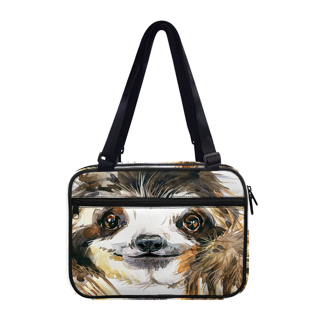 Watercolor Sloth Print Double Strap Bible Bag