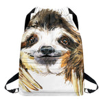 Watercolor Sloth Print Drawstring Backpack