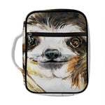 Watercolor Sloth Print Front Pocket Bible Bag