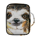 Watercolor Sloth Print Front Pocket Bible Bag