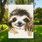 Watercolor Sloth Print Garden Flag