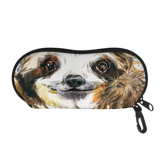 Watercolor Sloth Print Glasses Case