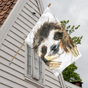 Watercolor Sloth Print House Flag