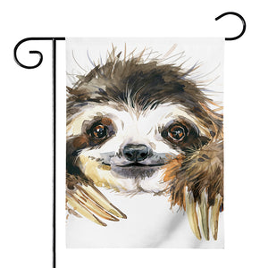 Watercolor Sloth Print House Flag