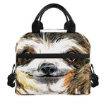 Watercolor Sloth Print Insulated Lunch Bag