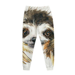 Watercolor Sloth Print Jogger Pants