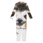 Watercolor Sloth Print Jumpsuit