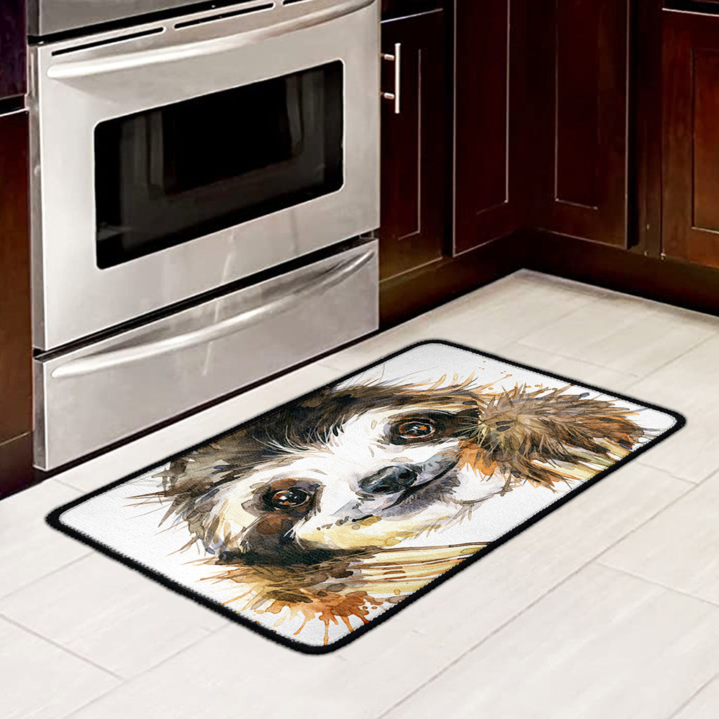 Watercolor Sloth Print Kitchen Mat