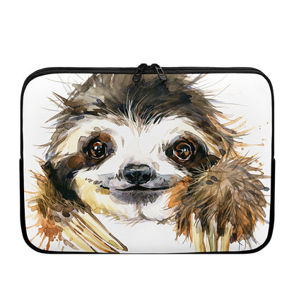 Watercolor Sloth Print Laptop Sleeve
