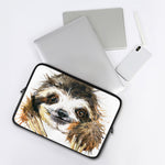 Watercolor Sloth Print Laptop Sleeve