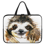 Watercolor Sloth Print Laptop Sleeve With Handle