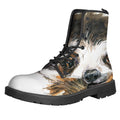 Watercolor Sloth Print Lace-Up Boots