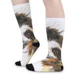 Watercolor Sloth Print Long Socks