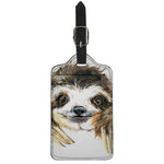 Watercolor Sloth Print Luggage Tag