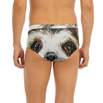 Watercolor Sloth Print Men's Briefs