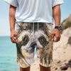 Watercolor Sloth Print Men's Cargo Shorts