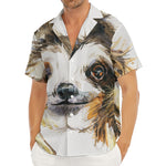 Watercolor Sloth Print Men's Deep V-Neck Shirt