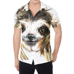 Watercolor Sloth Print Men's Shirt