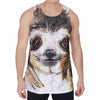 Watercolor Sloth Print Men's Velvet Tank Top