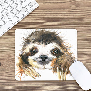 Watercolor Sloth Print Mouse Pad