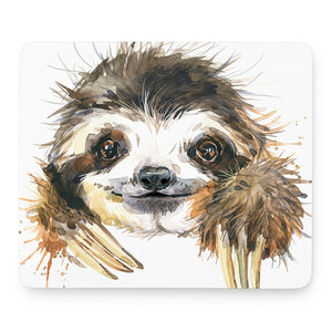 Watercolor Sloth Print Mouse Pad