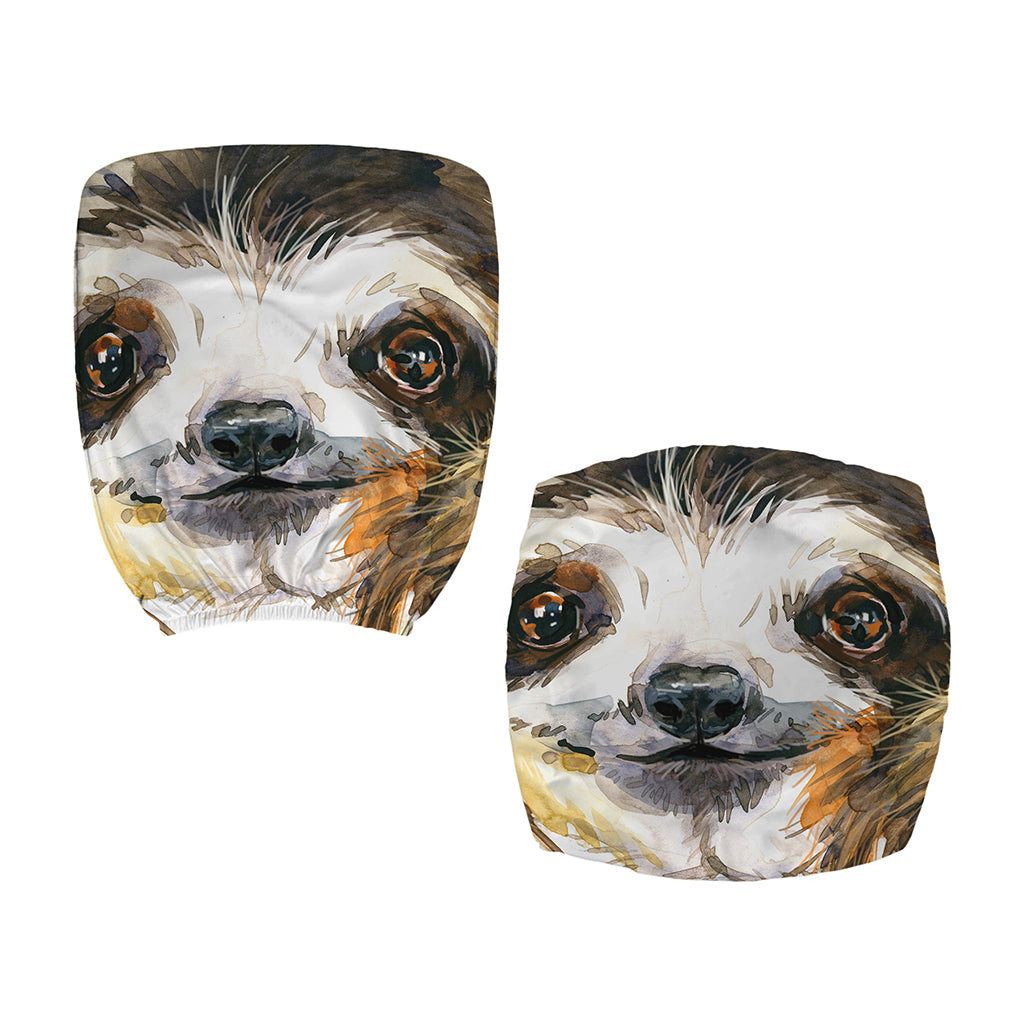 Watercolor Sloth Print Office Chair Cover