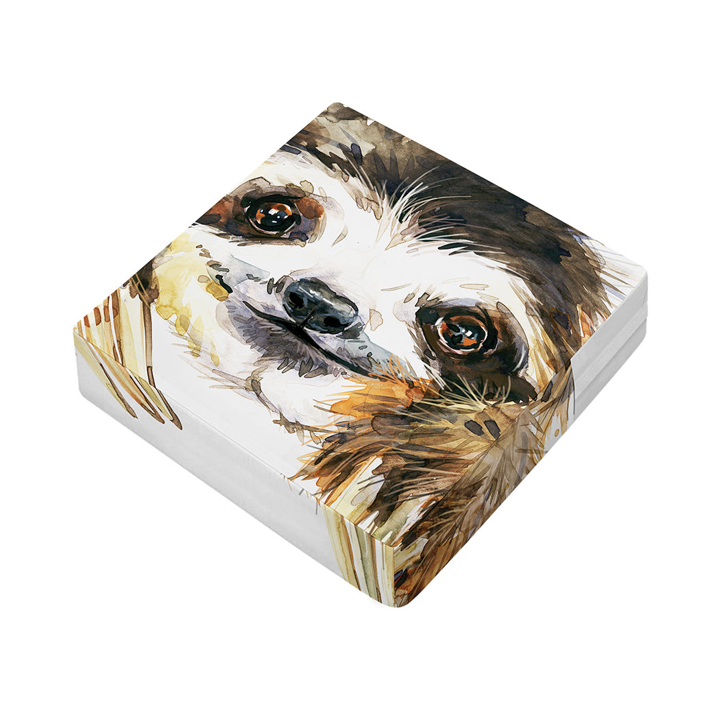 Watercolor Sloth Print Outdoor Seat Cushion Cover