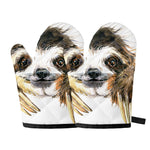 Watercolor Sloth Print Oven Mitts