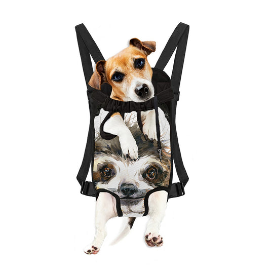 Watercolor Sloth Print Pet Carrier Backpack