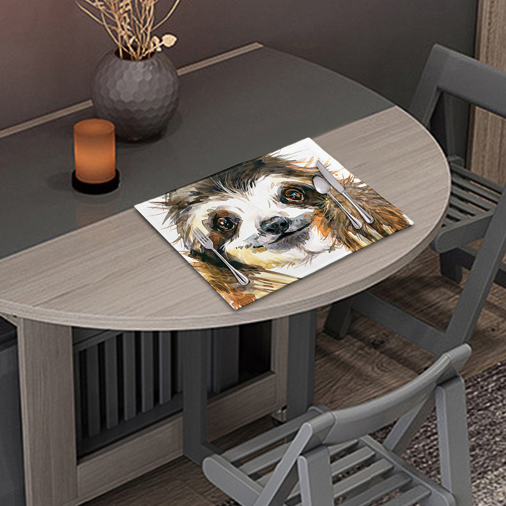 Watercolor Sloth Print Placemat