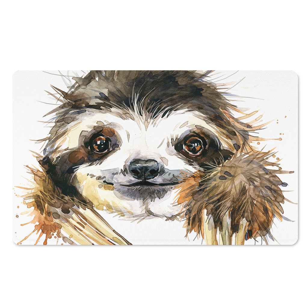 Watercolor Sloth Print Polyester Doormat