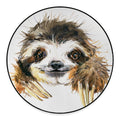 Watercolor Sloth Print Round Floor Mat