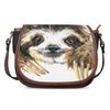 Watercolor Sloth Print Saddle Bag