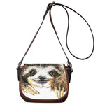 Watercolor Sloth Print Saddle Bag