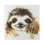 Watercolor Sloth Print Silk Bandana