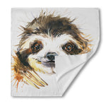 Watercolor Sloth Print Silk Bandana