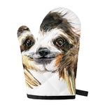 Watercolor Sloth Print Single Oven Mitt