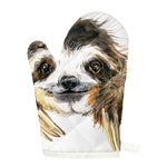 Watercolor Sloth Print Single Oven Mitt