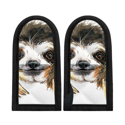 Watercolor Sloth Print Skillet Handle Cover