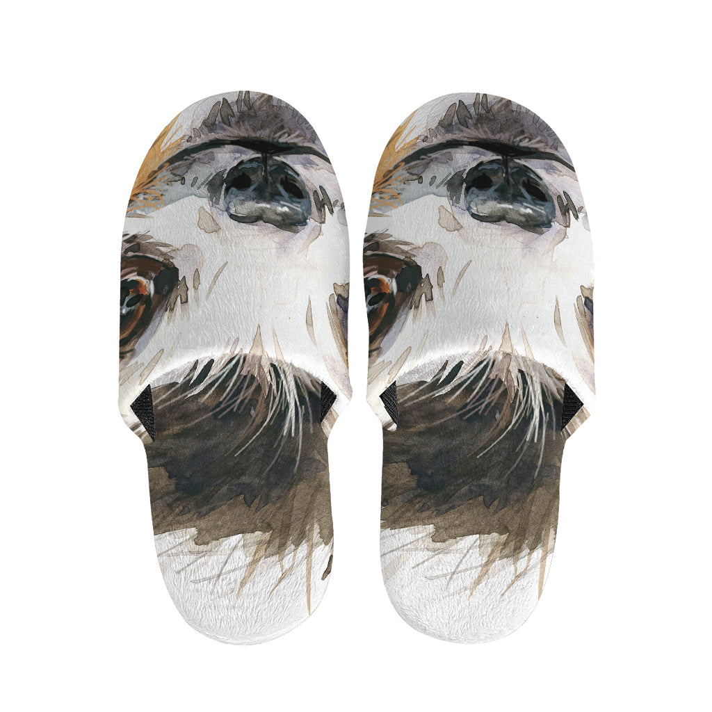 Watercolor Sloth Print Slippers