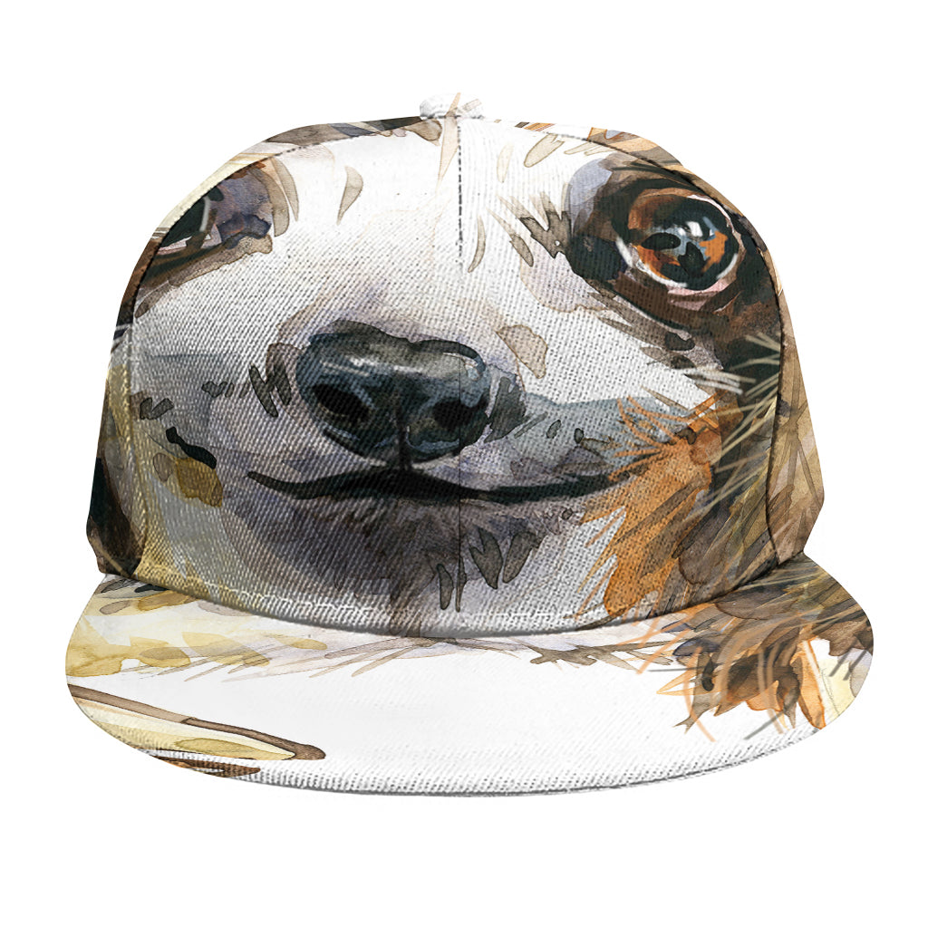 Watercolor Sloth Print Snapback Cap