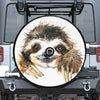 Watercolor Sloth Print Tire Cover With Camera Hole