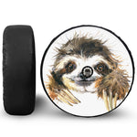 Watercolor Sloth Print Tire Cover With Camera Hole