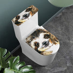 Watercolor Sloth Print Toilet Lid And Tank Cover Set