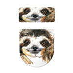 Watercolor Sloth Print Toilet Lid And Tank Cover Set