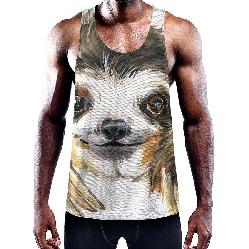 Watercolor Sloth Print Training Tank Top