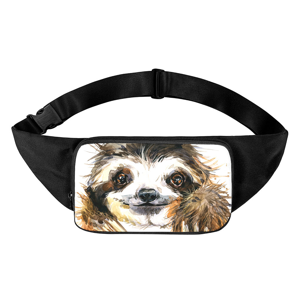 Watercolor Sloth Print Waist Bag