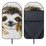 Watercolor Sloth Print Waterproof Car Seat Cover