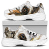 Watercolor Sloth Print White Chunky Shoes